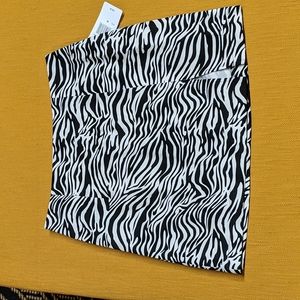 Zebra print mini skirt